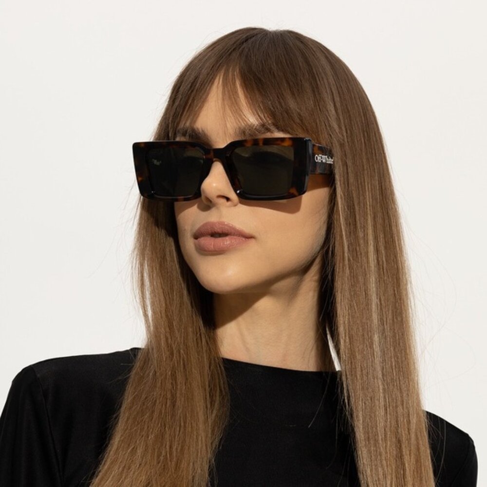Off-White OERI077 AF SAVANNAH 1007 Sunglasses Black Rectangle Frame, Grey Lenses - Picture 2 of 11